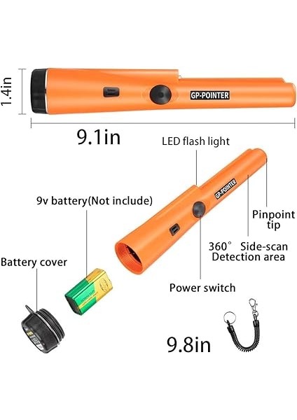 Metal Dedektörü Pinpointer Taşınabilir Metal Dedektörü IP66 Su Geçirmez Metal Pinpointer Metal Dedektörü Junior Yüksek Hassas 360° Tarama Altın Paralar Metal Dedektörü Altın Para Avı Relics Takı Için Metal Dedektörü fiyatları