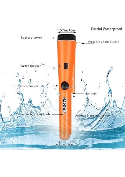 Metal Dedektörü Pinpointer Taşınabilir Metal Dedektörü IP66 Su Geçirmez Metal Pinpointer Metal Dedektörü Junior Yüksek Hassas 360° Tarama Altın Paralar Metal Dedektörü Altın Para Avı Relics Takı Için Metal Dedektörü modelleri