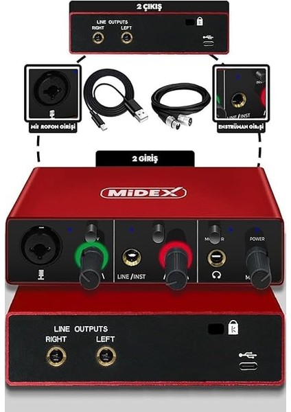 Cx1 Mikrofon + GLX-500 Pro Stüdyo Ses Kartı Seti modelleri