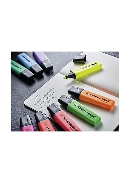 Boss Original Fosforlu Işaretleme Kalemi, 2 mm ve 5 mm Uç, Turuncu - 70/54 fırsatları