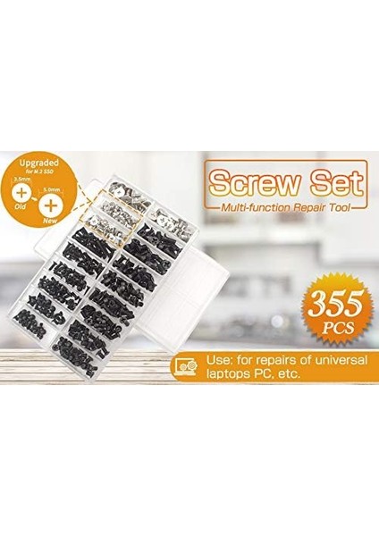 Pc Vidaları Çeşitli Set M2 M3 M2.5 Bilgisayar Vidaları HDD M.2 SSD Vidaları Evrensel Laptop Pc Bilgisayar Onarımı Için 355 Adet modelleri