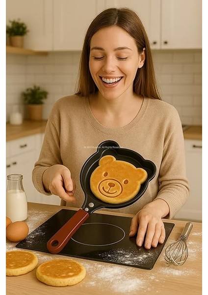 Hayvan Figürlü Pankek ve Omlet Tavası, Çocuklar Için Eğlenceli Mutfak Aleti, Yapışmaz Kaplama, Kolay Temizlenebilir fırsatları