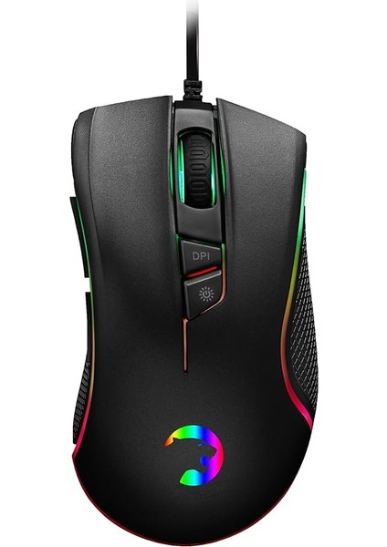 Bane Gaming Mouse Ayarlanabilir Rgb Aydınlatmalı Programlanabilir 7 Buton Ayarlanabilir 500-2500DPI Arası Dpı Değeri Avago 5050 Sensör Huano Gaming Switch Ile 10 Milyon Switch Tık Ömrü