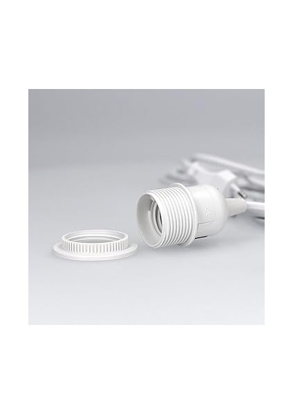 Beyaz 3 Metre Kablolu Tesisat Aydınlatma Sarkıt Tesisat Duy E27 Aç Kapa Anahtarlı Fişli Rakorlu fiyatları