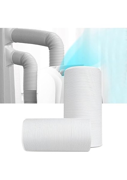 Klima Egzoz Hortumu Pp Çelik Tel Katlanabilir Gerilebilir Havalandırma Hortumu 3 Metre Uzunluk Klima Için (150 mm Çap) fırsatları