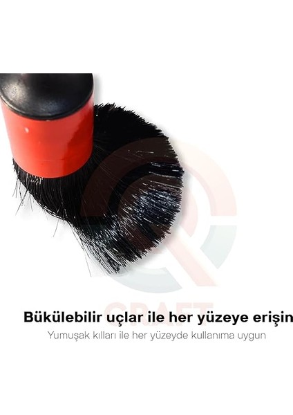 5 Parça Araç Içi Temizlik Fırça Seti ve Yeşil Araç Havalandırma Temizleme Fırçası Hediyeli Detaylı Otomobil Iç Temizlik Kiti modelleri