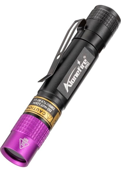 SV62 3 W Küçük 365 Nm LED Uv El Feneri Taşınabilir Mini Ultraviyole Siyah Işık Ev Hayvan Idrarı Detektörleri Mineral, Amber, Para Dedektörü Için Aaa Pil