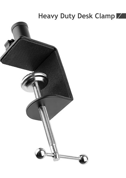 Heavy Duty Masa Kelepçesi, Metal Masa Montaj Kelepçesi, Mikrofon Standı Için, Mic Boom Arm C Montaj Kelepçesi, Ayarlanabilir Vidalı, 6 cm (2,4 Inç) Masa Kalınlığına Kadar Uygundur fiyatları
