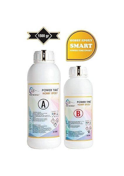 Tıme Epoxy 1500 Gram Hobby Epoxy Smart/şeffaf Epoksi Reçine Ince Döküm Hobi Epoksi modelleri