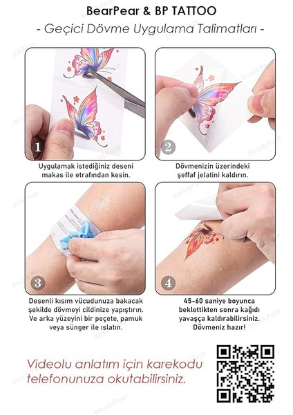 Aslan Dövmesi, Saat Figürlü Geçici Dövme, Tattoo, Erkek Geçici Dövme, Kol Dövmesi, Vücut Dövmesi, Su Transferli Modern Dövmeler modelleri