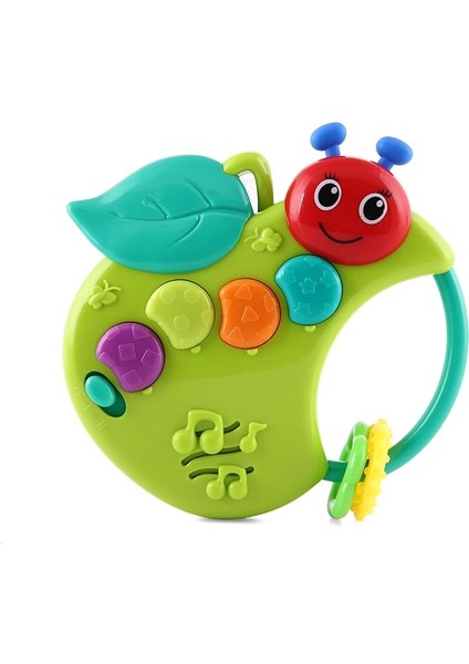 Eğlenceli Elma Tırtılı - Işıklı Müzikli Diş Kaşıyıcı ve Çıngırak