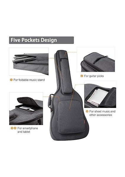 CY0176 18MM Gig Bag Dolgulu Gitar Çantası fırsatları