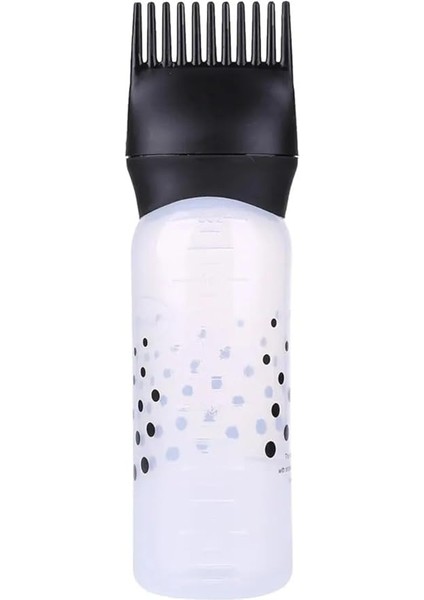 120 ml Plastik Saç Boyası Doldurulabilir Şişe Aplikatör Kuaför Saç Boyama Tarağı Aplikatörü