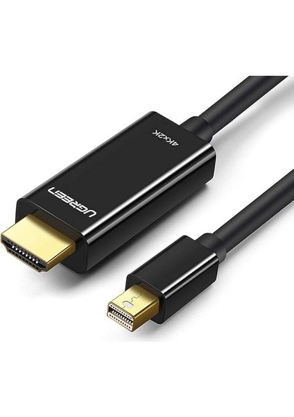 4K Mini Displayport HDMI Dönüştürücü Kablo, 3 Metre, Siyah