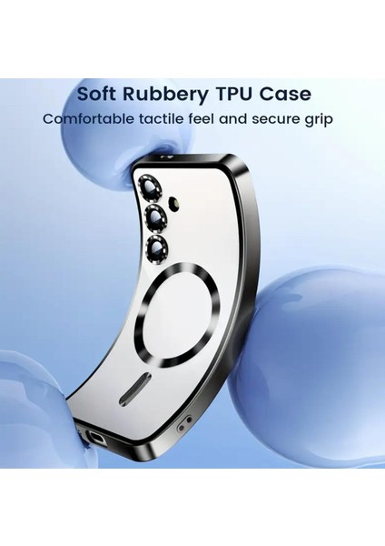 Samsung Galaxy A36 Kılıf Magsafe Manyetik Kablosuz Şarj Destekli Şeffaf Parlak Renkli Lens Korumalı fiyatları