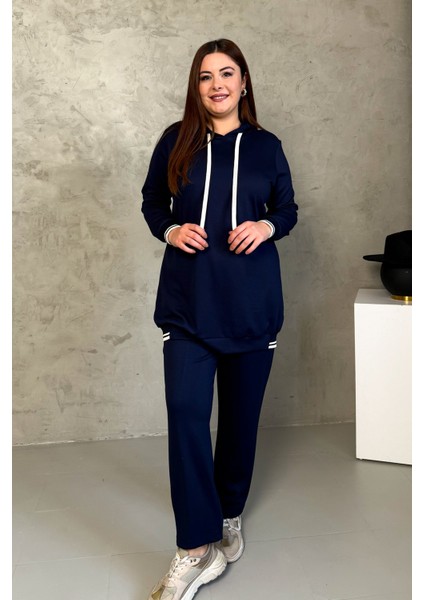 Kadın Kapüşonlu Ribanalı Takım 7540