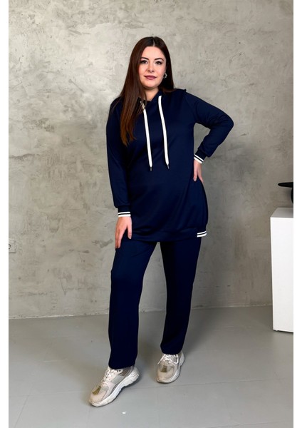 Kadın Kapüşonlu Ribanalı Takım 7540