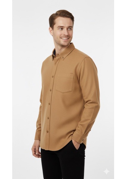 Erkek Düz Klasik Flamel Gömlek 8021 fiyatları
