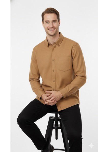 Erkek Düz Klasik Flamel Gömlek 8021 modelleri