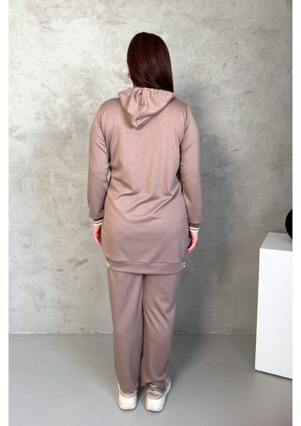 Kadın Kapüşonlu Ribanalı Takım 7540 modelleri