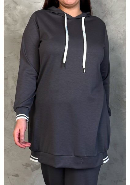 Kadın Kapüşonlu Ribanalı Takım 7540 modelleri