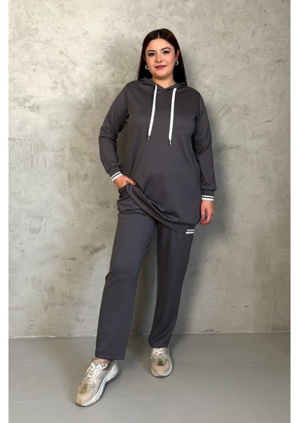 Kadın Kapüşonlu Ribanalı Takım 7540