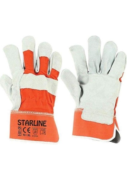 E-001-OR Ince Yarma Deri Eldiven, Çok Renkli