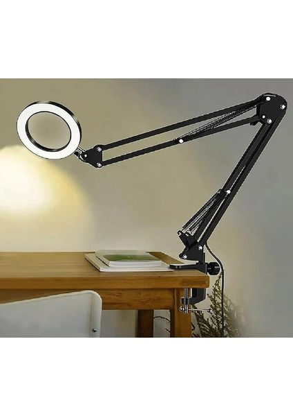 Kıskaçlı Yuvarlak Işık 6.3 Inç (16CM) Stüdyo Halka Işık ve Tripod Fotoğraf Makinesi Kamera Youtuber Twich Yayıncı Işığı - NB35