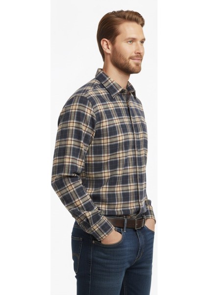 Erkek Klasik Ekose Flamel Gömlek 8018 fiyatları