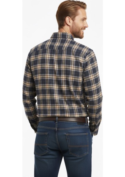 Erkek Klasik Ekose Flamel Gömlek 8018 modelleri