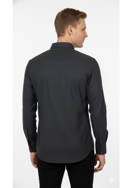 Erkek Düz Klasik Flamel Gömlek 8021 modelleri