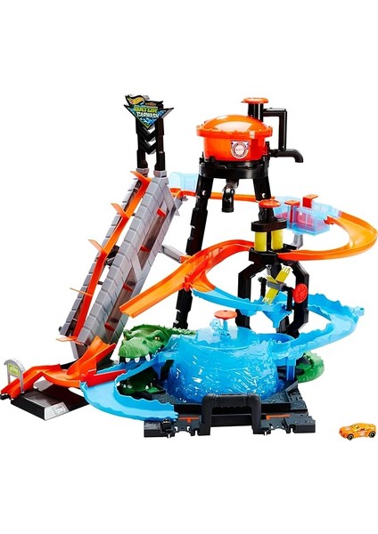 Wheels Dev Timsah Araba Yıkama Oyun Seti Hot Wheels Dev Timsah Araba Yıkama Oyun Seti FTB67 FTB67