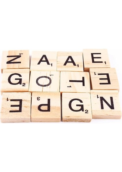 100 Adet Bulmaca Fayans, Harfler Alfabe Ahşap Parçalar Sayılar Kolye Kelime Scrabble Oyunu Eğitim Oyunları Yazım El Sanatları, Noel Düğün Doğum Günü Dekorasyonu indirimleri