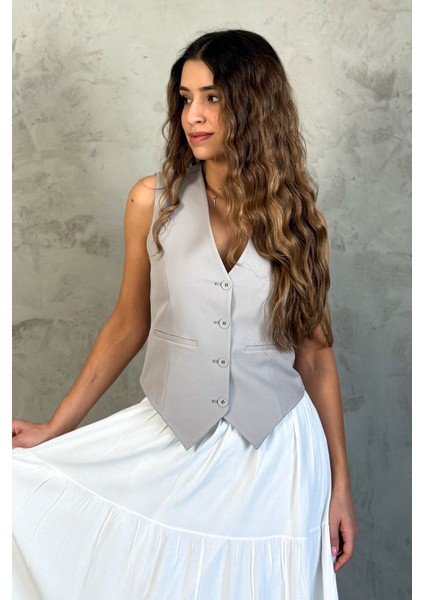 Kadın Arkası Kemerli Yelek 6796