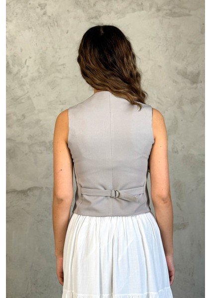 Kadın Arkası Kemerli Yelek 6796 modelleri