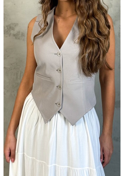 Kadın Arkası Kemerli Yelek 6796 fırsatları