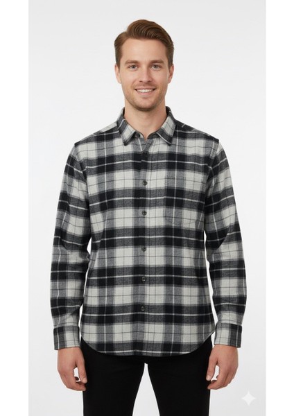 Erkek Klasik Ekose Flamel Gömlek 8020