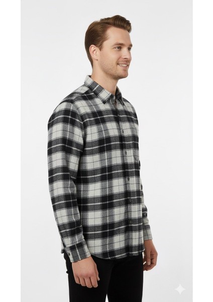 Erkek Klasik Ekose Flamel Gömlek 8020 fiyatları