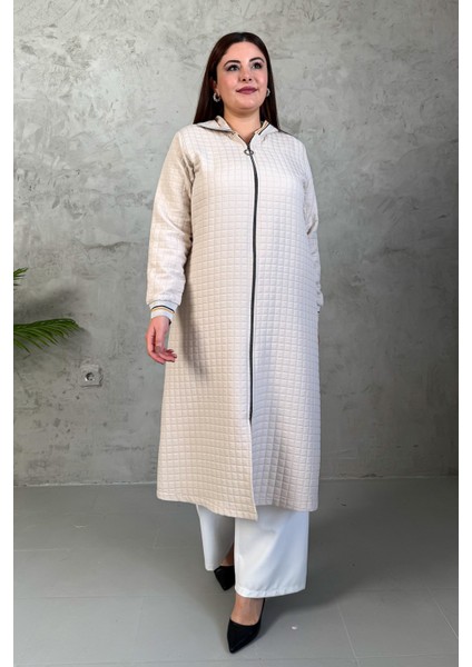 Kadın Kapitone Fermuarlı Kap 7547