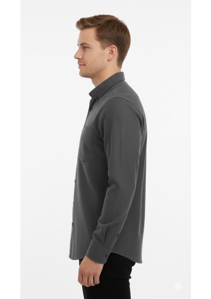 Erkek Düz Klasik Flamel Gömlek 8021 fiyatları