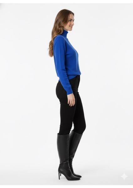 Kadın Ponpon Desenli Yarım Balıkçı Triko Kazak 5200 fiyatları