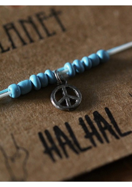 Barış Sembollü Mavi Boncuklu Halhal & Bileklik fiyatları