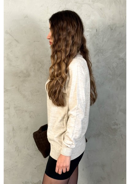 Kadın Ponpon Desenli Yarım Balıkçı Triko Kazak 5200 fiyatları