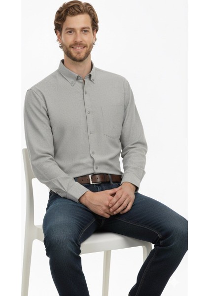 Erkek Klasik Çizgili Flamel Gömlek fırsatları