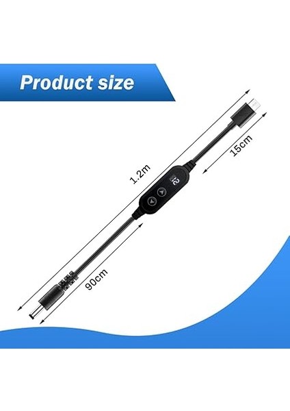 Dc'ye Adaptör Kablosu, 5V 9V 12V 15V 20V Ayarlanabilir Gerilim, Açma/kapama Anahtarlı Tip C Fiş Kablosu Adaptörü, Yönlendirici/dizüstü Bilgisayar/dizüstü Bilgisayar/usb Hub/daha Fazlası Için 28 fiyatları