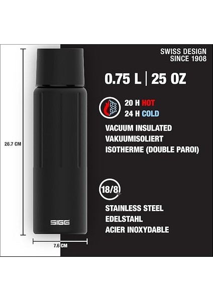 8735.70 Thermo Flask Gemstone Ibt Obsidian 0.75 Lt Matara fiyatları