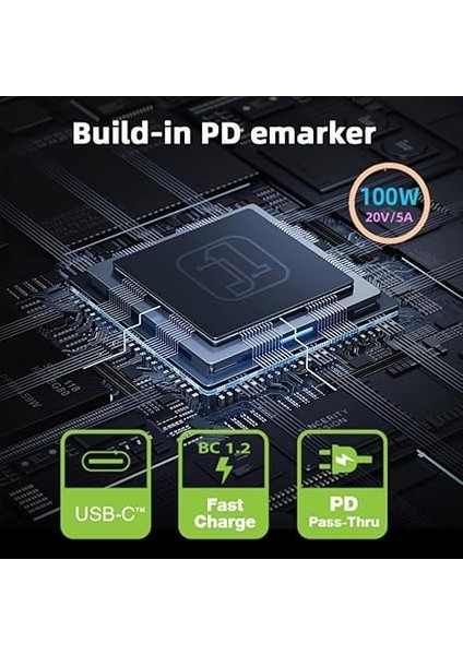 USB C - Dc Adaptörü, USB C Dişi - Dc (4,5 x 3,0 Mm), Hp Pd Jak Konnektörü 100 W, Güç Göstergesi ile Dizüstü Bilgisayar Hızlı Şarj fırsatları