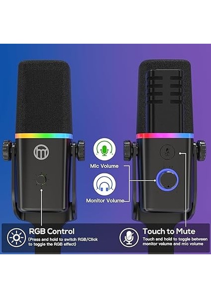 Profesyonel Stüdyo Mikrofon Kayıt Condenser Masaüstü Canlı Yayın Mikrofonu Pc USB C, Oyun, Podcast, Kayıt, Yayın, Asmr Sessiz/eko, Telefon Adaptörü, Mac, Winows ile Uyumlu Kd8 - Siyah fırsatları