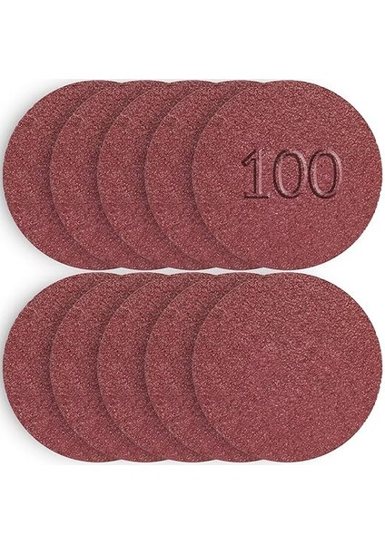 100 Adet Cırt Zımpara Matkap Spiral 115 mm Daire Zımpara Ahşap Metal Zımparası (100 Kum)