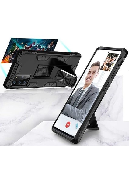 Samsung Galaxy Note 20 Siyah Alp Standlı Silikon Kılıf Orijinal Esnek Ince Geliştirilmiş Dayanıklı Darbe Karşıtı Koruyucu Yeni Nesil Tasarım [galaxy Note 20 ile Uyumludur !!!]